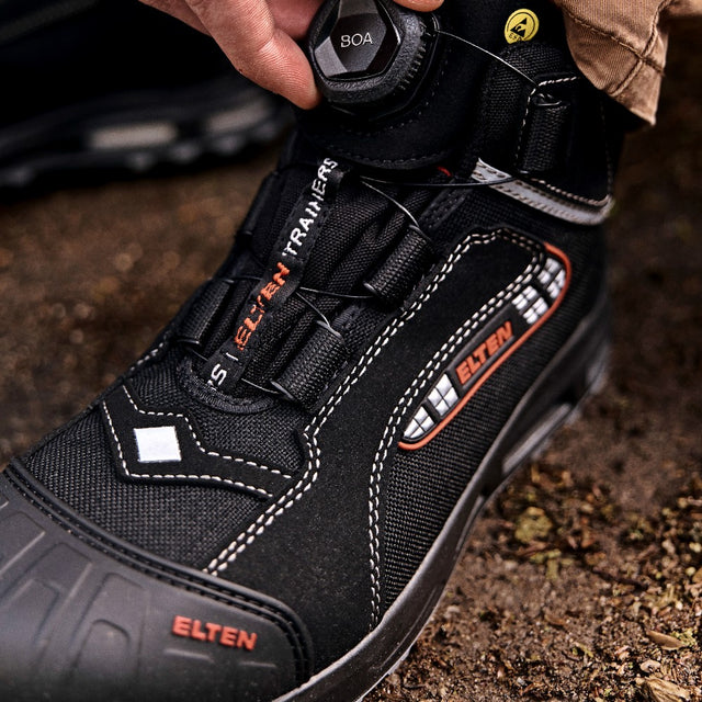 What materials are light work boots made from?