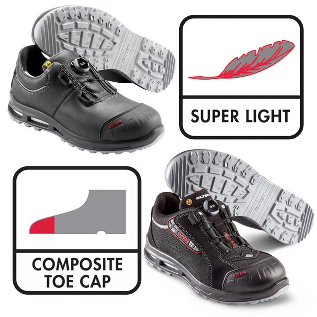 Lightweight Safety Shoes With Composite Toe Cap