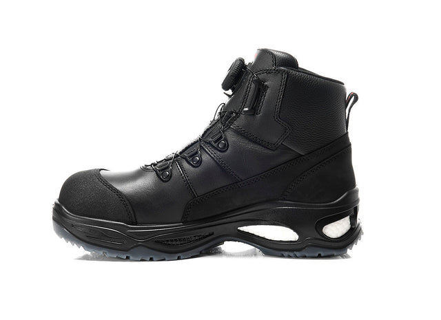 Inner side profile of the ELTEN Miles BOA work boot, showing medial stitching and arch support.