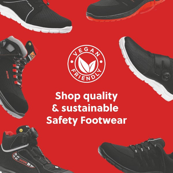 What are vegan or vegan-friendly safety shoes made from?