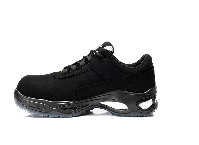 Inner side profile of the ELTEN Milow 4E safety shoe, showing medial stitching and arch support.