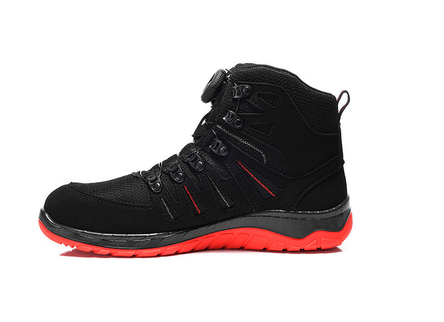 Inner side profile of the ELTEN Maddox BOA work boot, showing medial stitching and arch support.