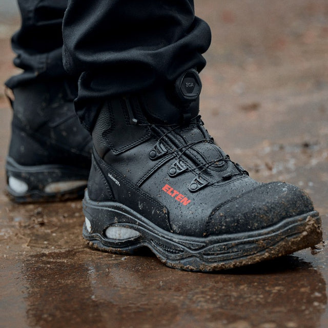 Elten Miles Boa Most Comfortable Work Boot in Australia. Lightweight Composite Cap And Waterproof Safety Footwear.