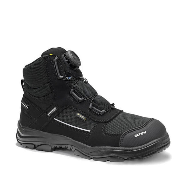 Shop Online For ELTEN Matthew Pro Boa Gtx S3 waterproof work boots. Lightweight wide fit steel caps with Gore Tex
