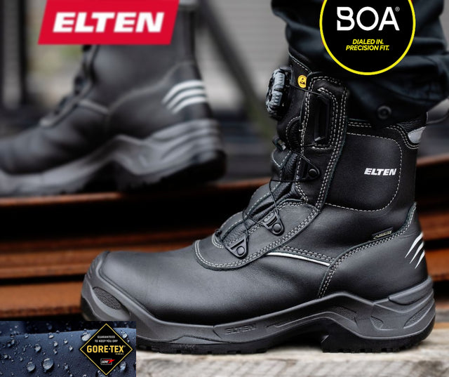 Shop Online For Waterproof Work Boots With A Wide Fit. Elten Joschi Boa GoreTex Rigger Boot Mining