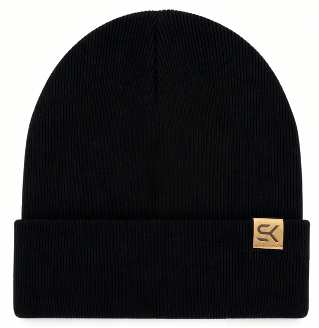 SK Merino Wool Beanie - Leather Label