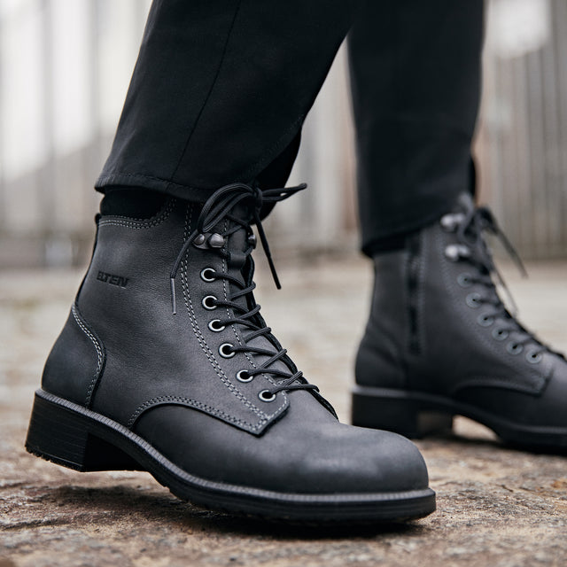 NIKOLA Women's Side Zip Work Boot Leather